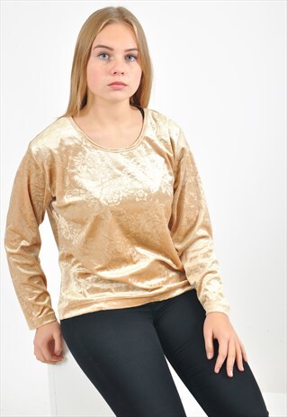VINTAGE VELVET TOP IN GOLD