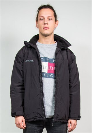REEBOK 90'S BLACK WARM PADDED COAT