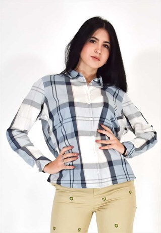BARBOUR MULTICOLORED VINTAGE LIGHT BLUE SHIRT