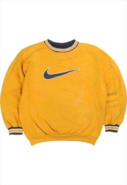 Vintage  Nike Sweatshirt Swoosh Heavyweight Crewneck Yellow