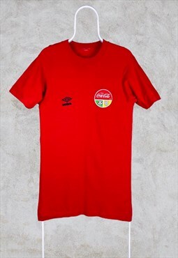 Vintage 80s Umbro England Football Single Stitch T-Shirt Red