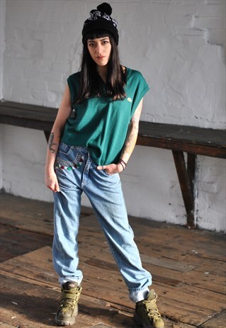 VINTAGE 90S CHEROKE PAINTED BOYFRIEND FIT JEANS