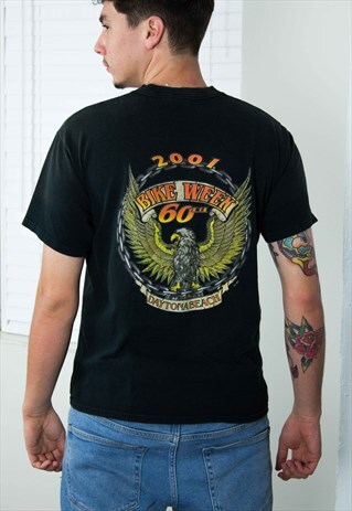 VINTAGE MOTORCYCLE T-SHIRT L 6.5