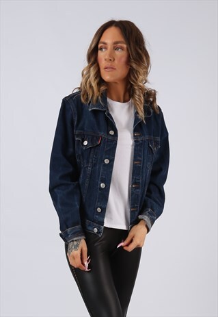 HIGHLANDS DENIM JACKET VINTAGE UK 10 (G94J)