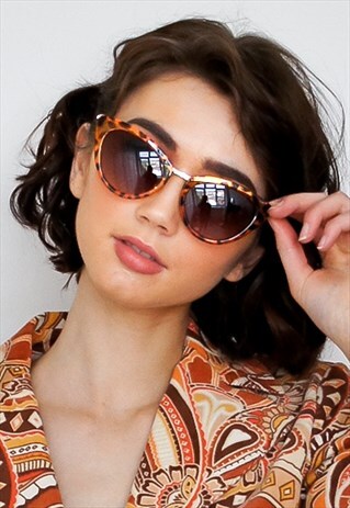 TORTOISE SHELL CATS EYE SUNGLASSES