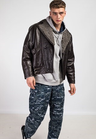 VINTAGE SHEARLING AVIATOR JACKET