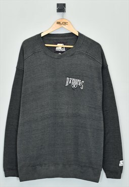 Vintage  Starter Oakland Raiders Sweatshirt Grey XXLarge