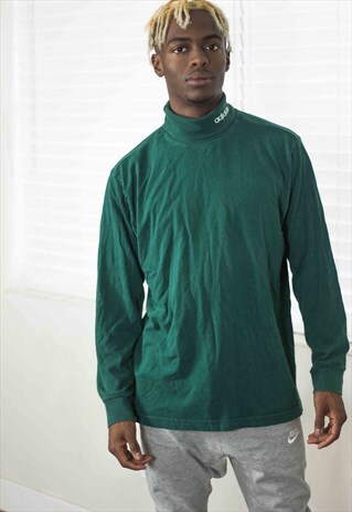 VINTAGE ADIDAS ROLL NECK JUMPER LOGO 90S L 11.3