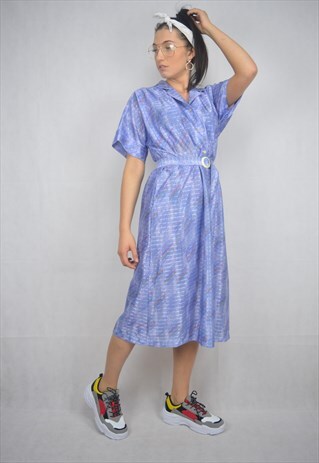 VINTAGE BLUE OVERSIZE FESTIVAL DRESS