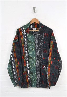 Vintage Fleece 80s Pattern Black/Green XL