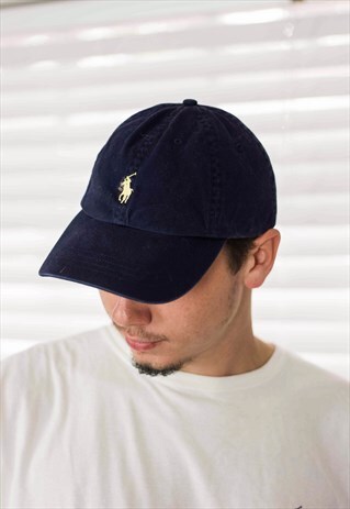 VINTAGE POLO RALPH LAUREN HAT CAP LOGO 90S X 3.4