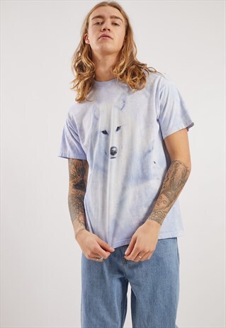 VINTAGE WOLF GRAPHIC PRINT T-SHIRT
