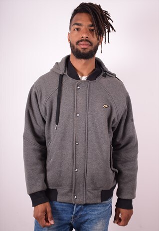 NIKE MENS VINTAGE REVERSIBLE JACKET LARGE GREY 90S