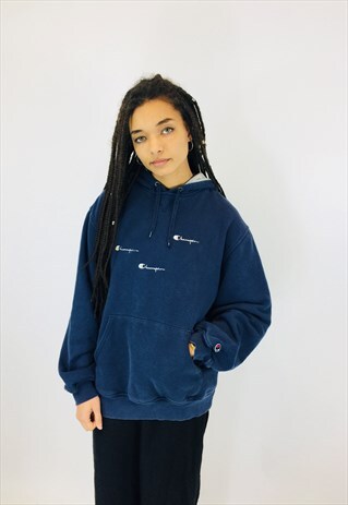 VINTAGE CHAMPION EMBROIDERED HOODIE