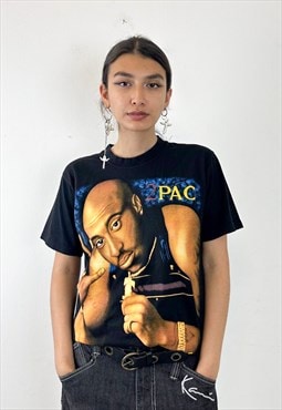 Vintage y2k Tupac red label t-shirt 