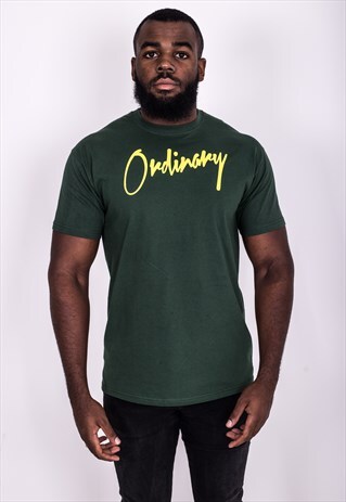 CLASSIC ORDINARY GREEN AND YELLOW T-SHIRT