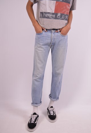LEVI'S 501 MENS VINTAGE JEANS W34 L30 BLUE 90S