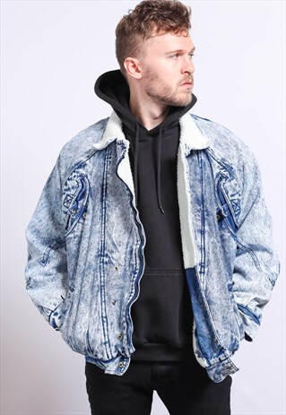VINTAGE FLEECE LINED DENIM JACKET