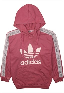 Vintage 90's Adidas Hoodie Spellout Pullover Pink Small