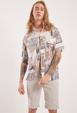 VINTAGE PATTERNED SHORT SLEEVE SHIRT