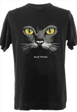 Cat Printed Animal T-shirt - M