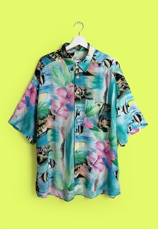 VINTAGE 80'S 90'S OVERSIZED UNISEX RETRO HAWAIIAN SHIRT