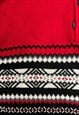 CHAPS KNITTED JUMPER 1/4 BUTTON CHUNKY KNIT SWEATER