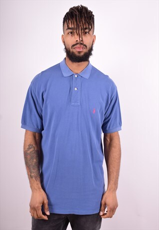 POLO RALPH LAUREN MENS VINTAGE POLO SHIRT XL PURPLE 90'S