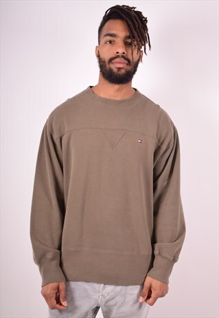 TOMMY HILFIGER MENS VINTAGE SWEATSHIRT JUMPER MEDIUM 90S