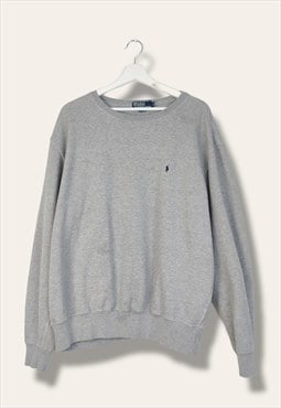 Vintage Ralph Lauren Sweatshirt Polo Y2K in Grey XL