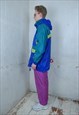 VINTAGE 80'S BAGGY FESTIVAL PARTY RAIN JACKET IN MULTICOLOUR