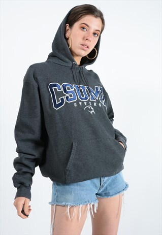 grey vintage champion hoodie