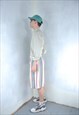VINTAGE 80'S BAGGY BOARD LONG FUNKY STRIPPED FESTIVAL SHORTS