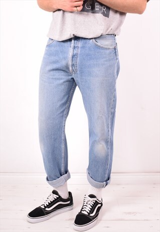 LEVI'S 504 MENS VINTAGE JEANS W34 L30 BLUE 90S