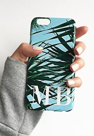 TROPICAL PRINT MONOGRAM PHONE CASE
