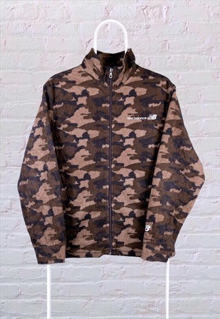 VINTAGE NEW BALANCE CAMOUFLAGE FLEECE JACKET MEDIUM