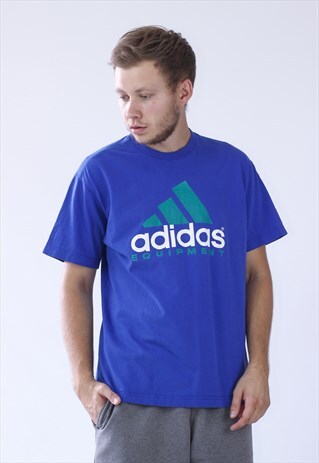 VINTAGE MENS ADIDAS EQUIPMENT BIG LOGO T-SHIRT
