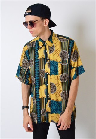 VINTAGE ABSTRACT SHORT SLEEVE SHIRT