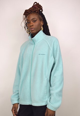 VINTAGE 90S COLUMBIA TURQUOISE FLEECE JACKET