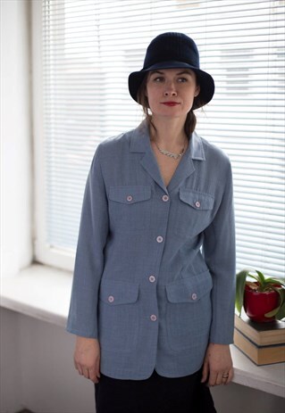 VINTAGE 80'S BLUE LIGHT JACKET