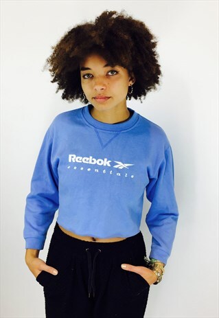 REEBOK CROPPED 90S EMBROIDERED SWEATSHIRT