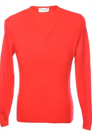 BEYOND RETRO VINTAGE RED JUMPER - S