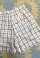 VINTAGE 90'S HIGH WAISTED CHECKED SHORTS - S
