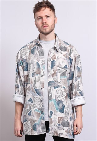 VINTAGE ABSTRACT PATTERNED SHIRT