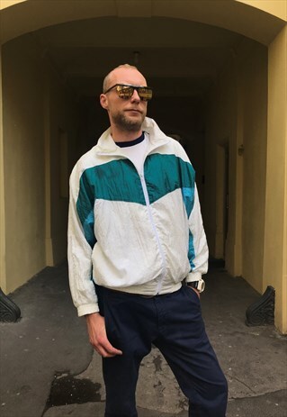 VINTAGE 90' OLDSCHOOL COOL CRASH WHITE UNISEX JACKET