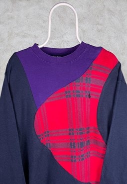 Vintage Reworked Ralph Lauren Sweatshirt Tartan Large