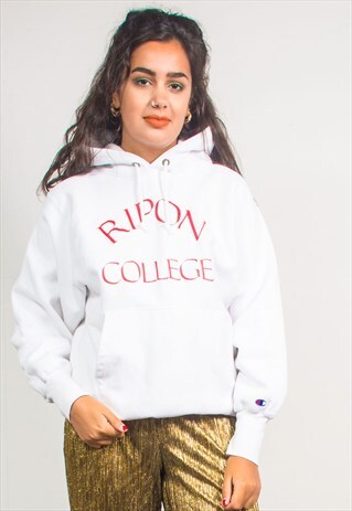 CHAMPION VINTAGE 90'S RIPON COLLEGE SWEATSHIRT HOODIE