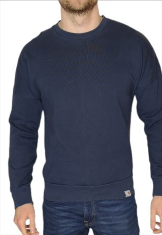 CARHARTT SPELL OUT SWEATSHIRT IN NAVY BLUE SIZE S/M
