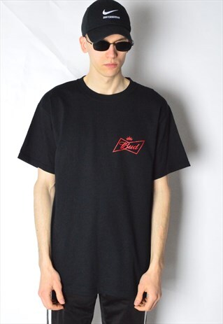 VINTAGE 90S BLACK MINIMALIST BUD T-SHIRT