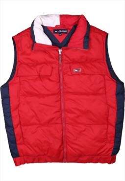 Vintage 90's Tommy Hilfiger Gilet Vest sleeveless Puffer Red